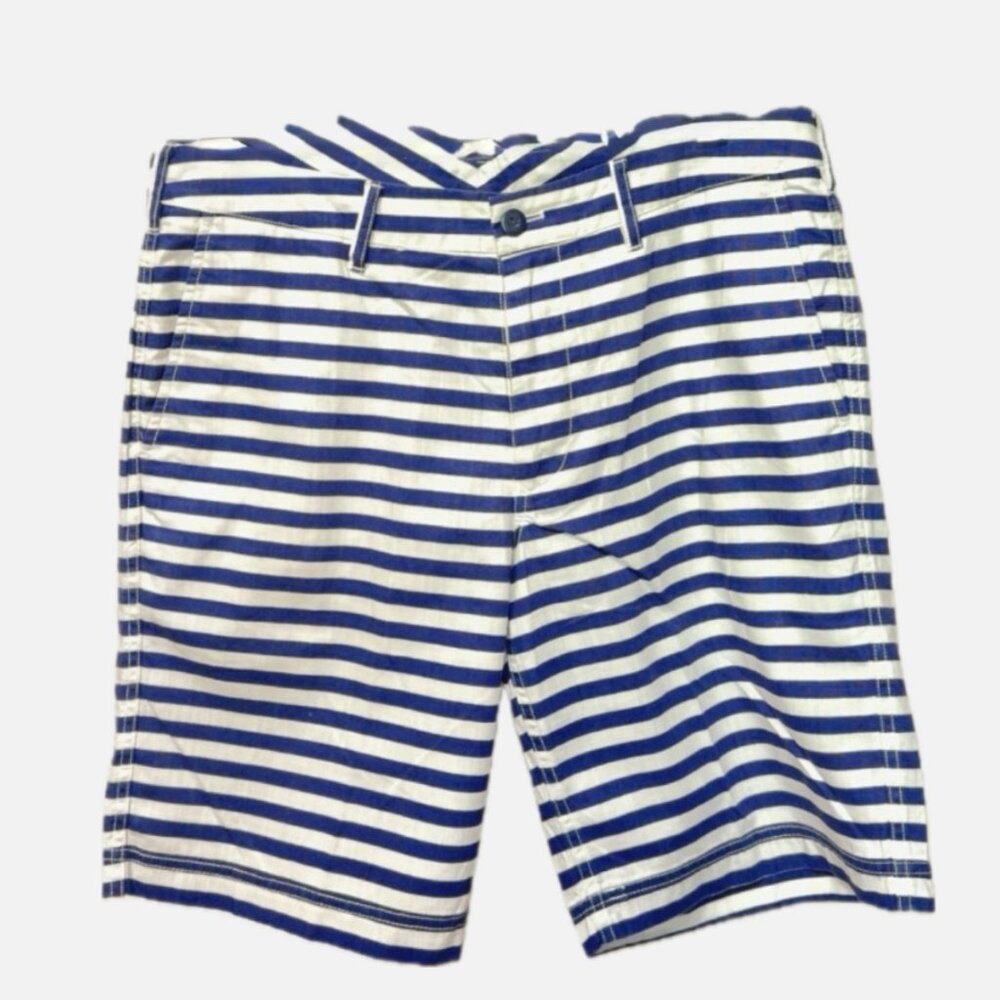 NWOT Bonobos Men’s Striped Cotton Shorts Size 33 – Blue & White